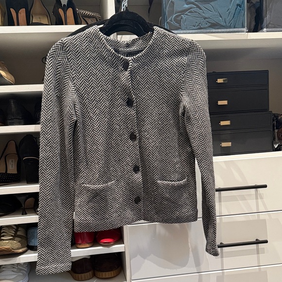 Ralph Lauren Women's Cashmere Herringbone Cardigan Medium